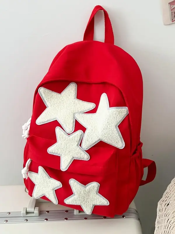 Y2k Preppy Style Star Design Backpack for Women, Cute Large Capacity School Bag, All-match Trendy Backpack for Daily & School...