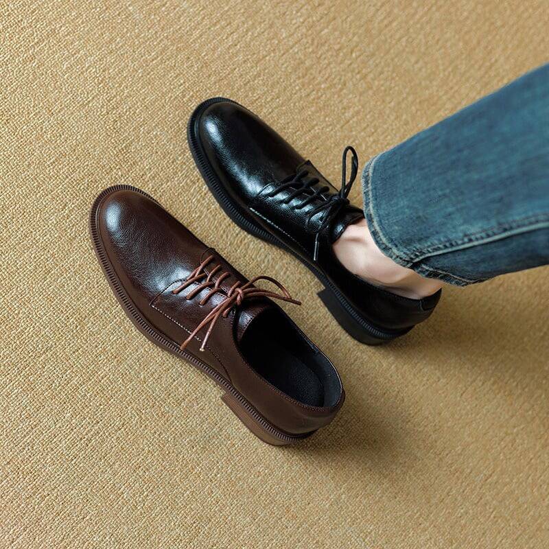 CHIKO Aisha Round Toe Block Heels Oxfords Shoes
