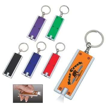250 Promotional Rectangular LED Key Chain - Extra Bright