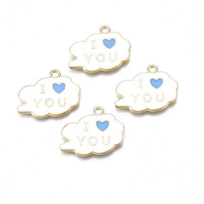 Rack Plating Alloy Enamel Pendants