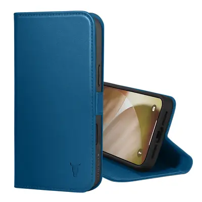 Apple iPhone 18 Pro / 17 Pro Leather Wallet Case (MagSafe Charging) - Cobalt Blue