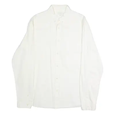 COS Mens Plain Shirt White Long Sleeve XL