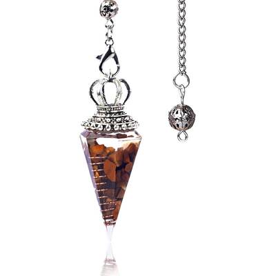 Natural Tiger Eye Chip & Resin Dowsing Pendulum Big Pendants