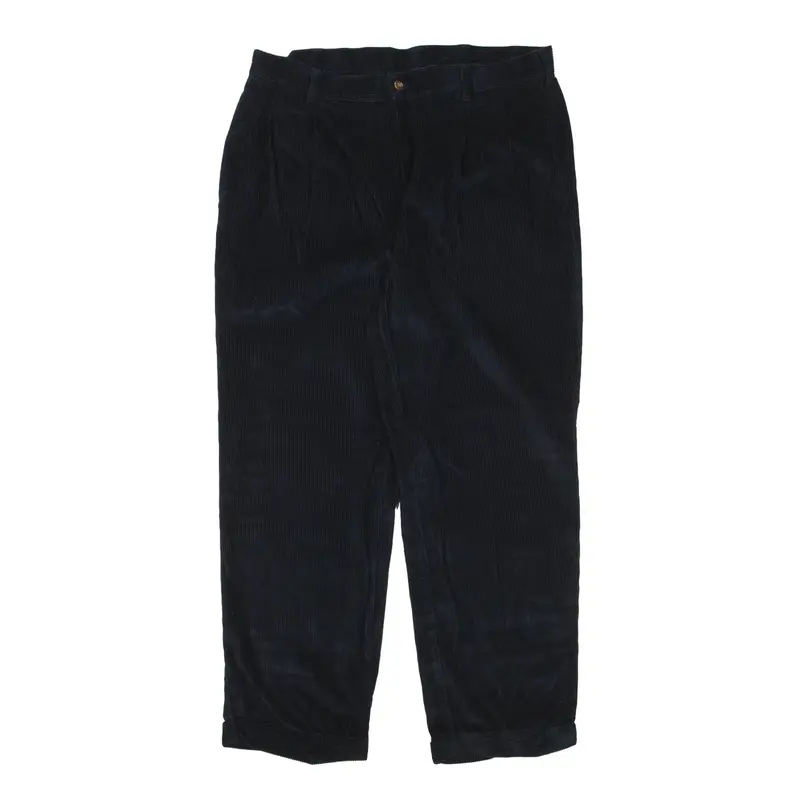 JOS. A. BANK Pleated Trousers Blue Relaxed Tapered Mens W35 L30