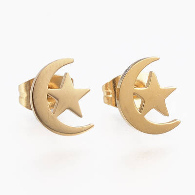 304 Stainless Steel Stud Earrings