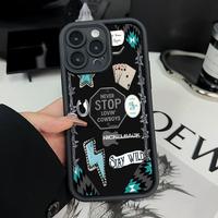 Western Coll Illustration Phone Case for iPhone 16 15 14 Pro Max 13 12 11 XR XS Plus Shockproof Drop Protection Rugged Durabl...