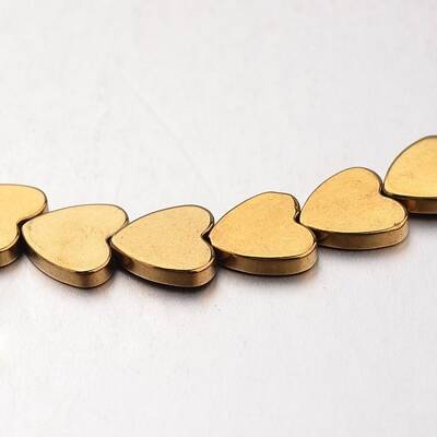 Electroplate Non-magnetic Synthetic Hematite Bead Strands