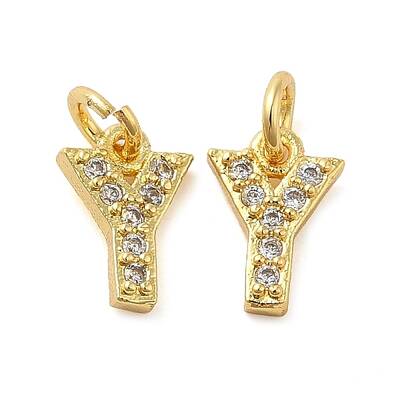 Brass Micro Pave Cubic Zirconia Pendants