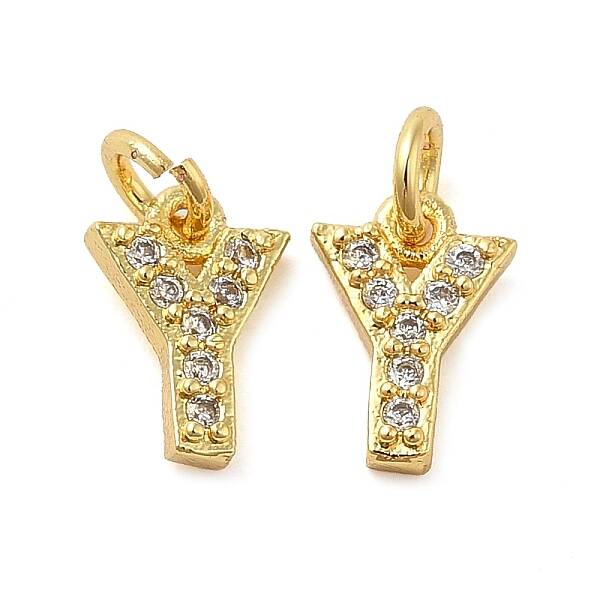 Brass Micro Pave Cubic Zirconia Pendants