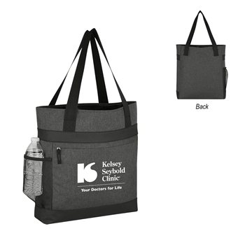 50 Promotional Hidden Zipper Outing Tote Bag - Polycanvas & Mesh