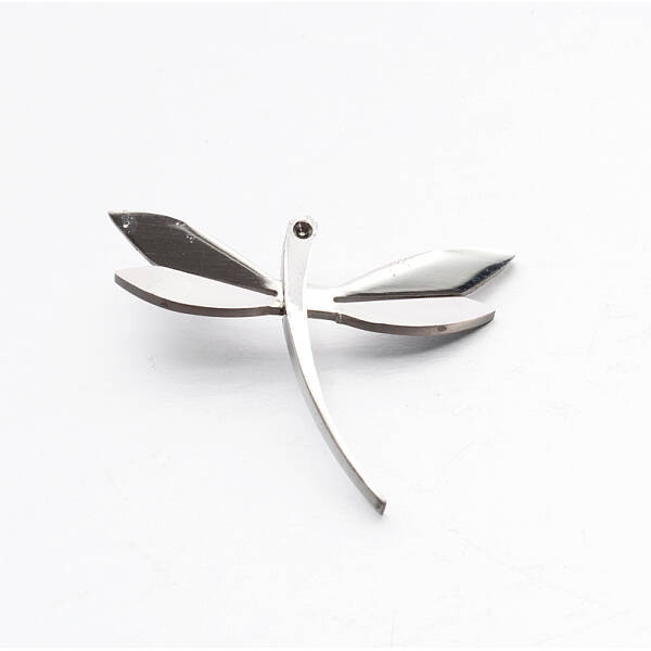 304 Stainless Steel Rhinestone 3D Dragonfly Mini Pendants