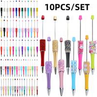 Random Color Rhinestone Decor Ballpoint Pen, 10pcs/set Creative Glitter Ballpoint Pen, Writing Pen for Office School Student,...