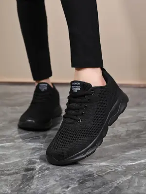 Women's Mesh Breathable Lace Up Running Shoes, Casual Comfortable Lightweight Sports Shoes, All-match Round Toe Non-slip Sne...