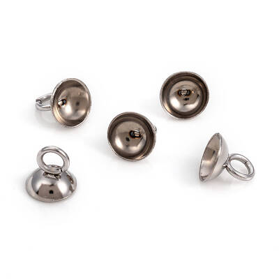 201 Stainless Steel Bead Cap Pendant Bails