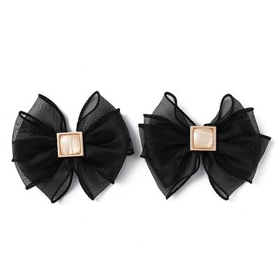 Polyester Tulle Bowknot Shoe Decorations