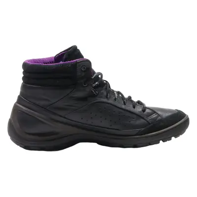 ECCO High Top Trainers Black Leather Mens UK 8