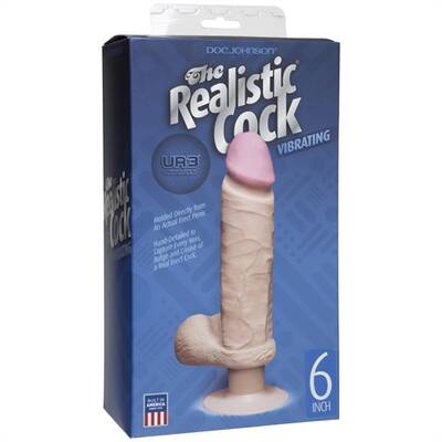The Realistic Cock Ultraskyn Vibrating 6 - Vanilla