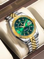 Men's Business Fashion Round Dial Quartz Watch, Fashion Watch for Party, Daily Clothing Decor, Trendy All-match & Exquisite W...