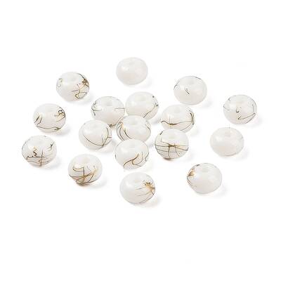 Opaque Spray Painted Glass Beads