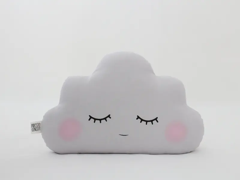 Light Gray Small Cloud Pillow