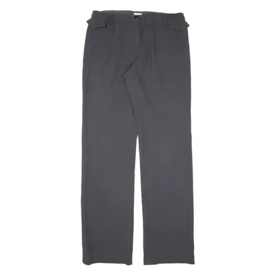 ARMANI Collezioni Trousers Grey Loose Straight Wool Womens W31 L33