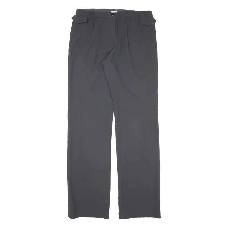 ARMANI Collezioni Trousers Grey Loose Straight Wool Womens W31 L33