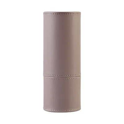 PU Round Cosmetic Brush Container Cosmetic Tool Cosmetic Brush | Color: Grey