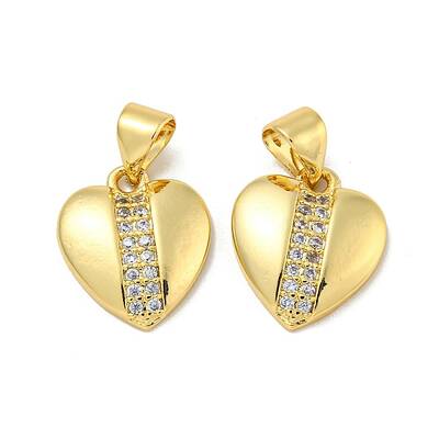 Brass Micro Pave Cubic Zirconia Pendants