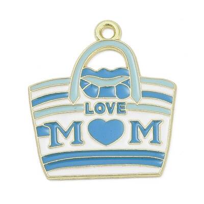 Mother's Day Alloy Enamel Pendants
