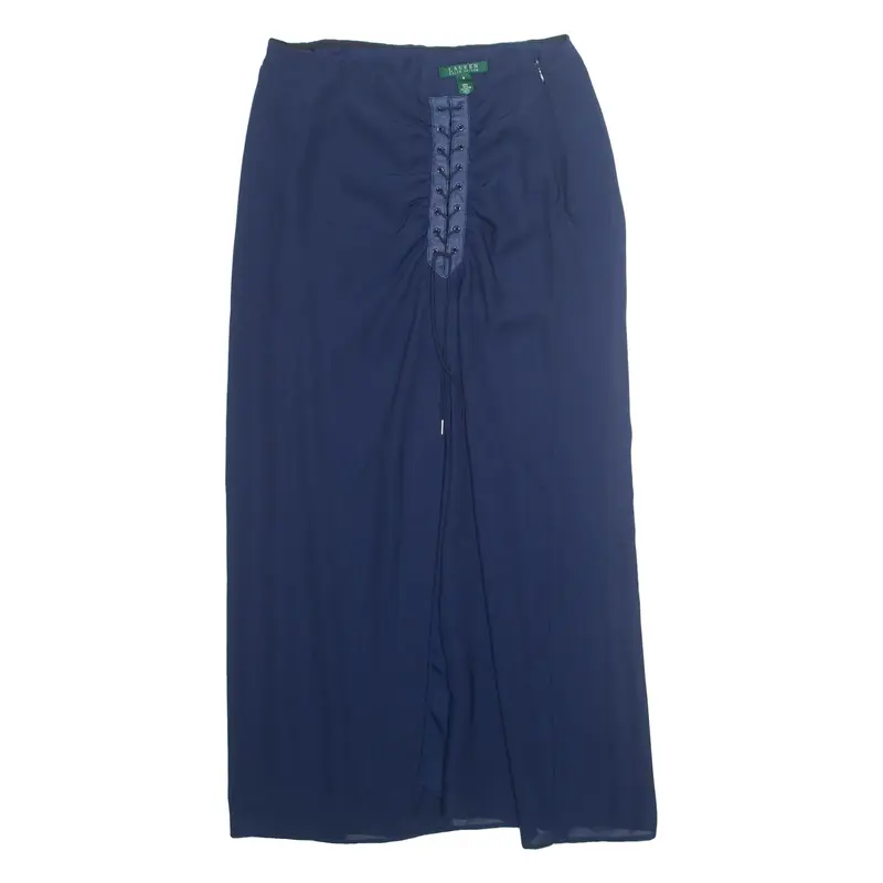 LAUREN RALPH LAUREN Womens Straight Skirt Blue Midi UK 8