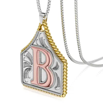 Dearmay Initial A-Z Letter Pendant Necklace Mens Womens Capital Letter Stainless Steel Box Chain 22inch