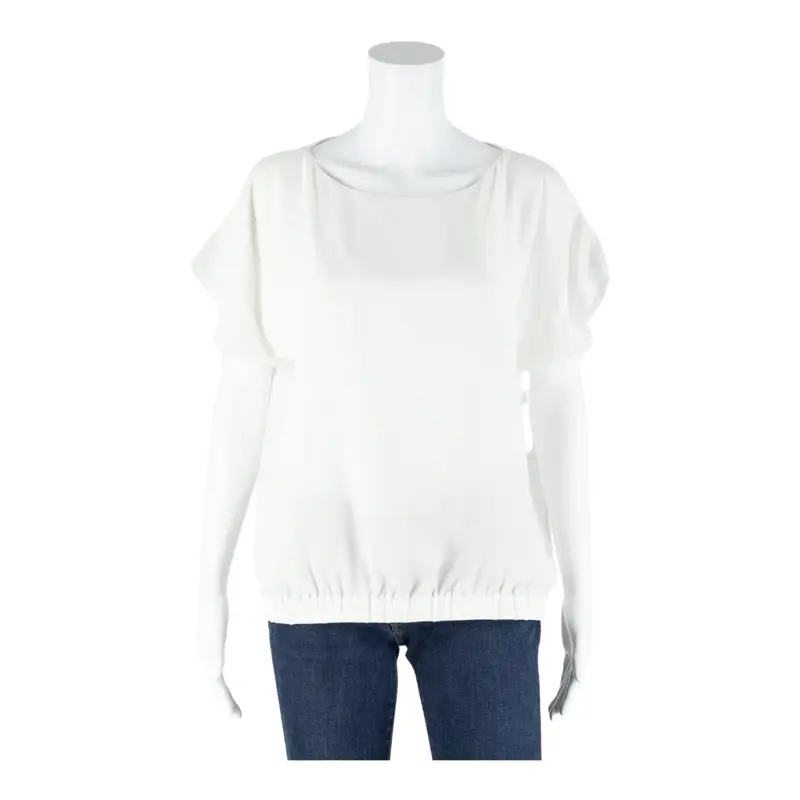 COS Blouse White Short Sleeve Womens M