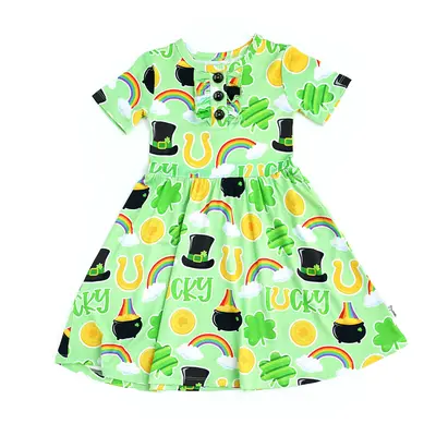 Fallon Tutu Dress Bamboo St. Patrick Day girl clothes