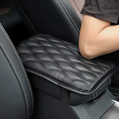 Waterproof Solid Car Armrest Pad, Pu Leather Car Armrest Seat Box Cover Protector, Car Accessories for Guys
