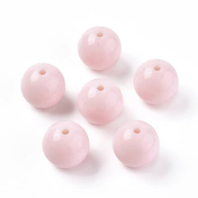 Solid Chunky Bubblegum Acrylic Beads