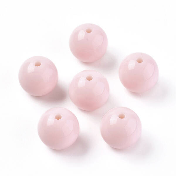 Solid Chunky Bubblegum Acrylic Beads