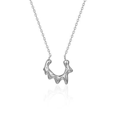 Non-Tarnish Stainless Steel Sun Pendant Necklace with Cable Chains
