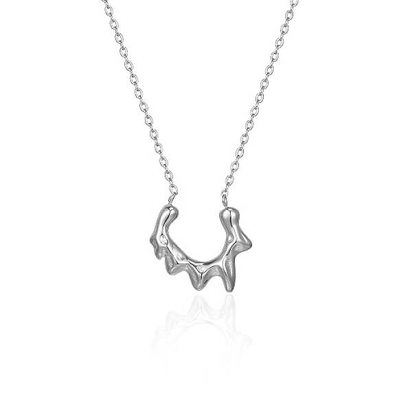 Non-Tarnish Stainless Steel Sun Pendant Necklace with Cable Chains