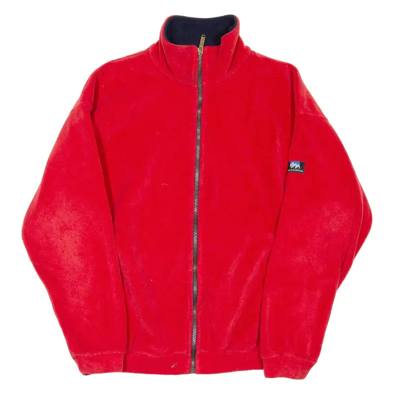 QUECHUA Mens Fleece Jacket Red L