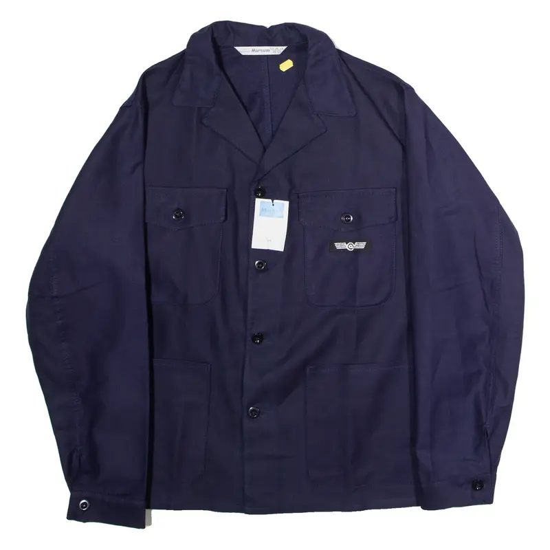 MARSUM Swiss Mens Workwear Jacket Blue Twill M