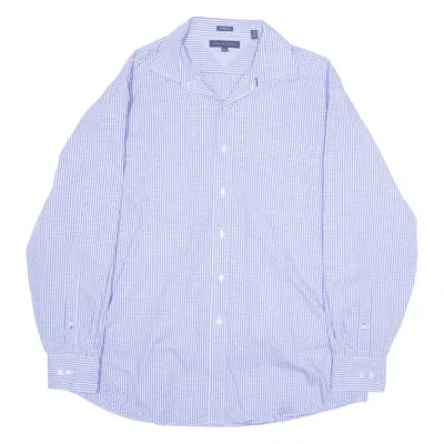 TOMMY HILFIGER Shirt Blue Check Long Sleeve Mens L