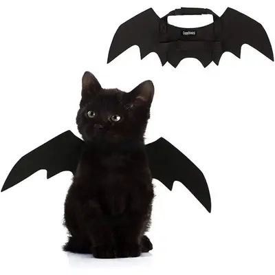 Pet Bat Wings Halloween Costume (for Cat, Dog, Puppy, Kitten) - Cosplay Bats Apparel & Halloween Party Decoration Dress-Up Ac...