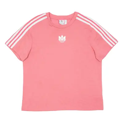 ADIDAS Womens T-Shirt Pink UK 16