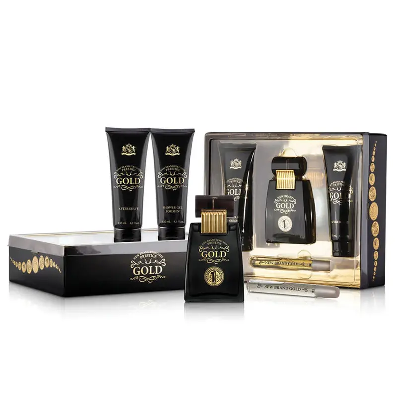 Set Nuovo Marchio: Gold Eau De Toilette Per Uomo 100 ml + Gold Eau De Toilette Per Uomo 15 ml + Gold Detergente Gel Doccia Pe...