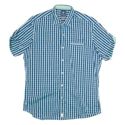 PIERRE CARDIN Mens Shirt Blue Check M