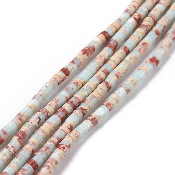 Synthetic Imperial Jasper Bead Strands