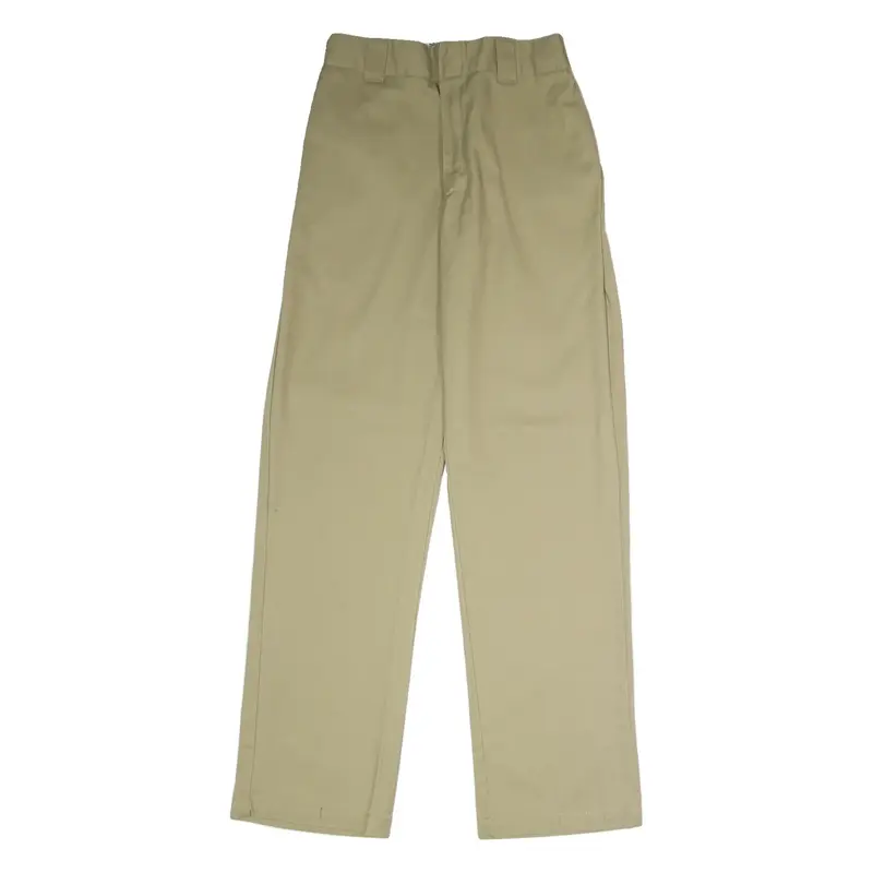 DICKIES Workwear Mens Twill Trousers Beige Slim Straight W26 L32