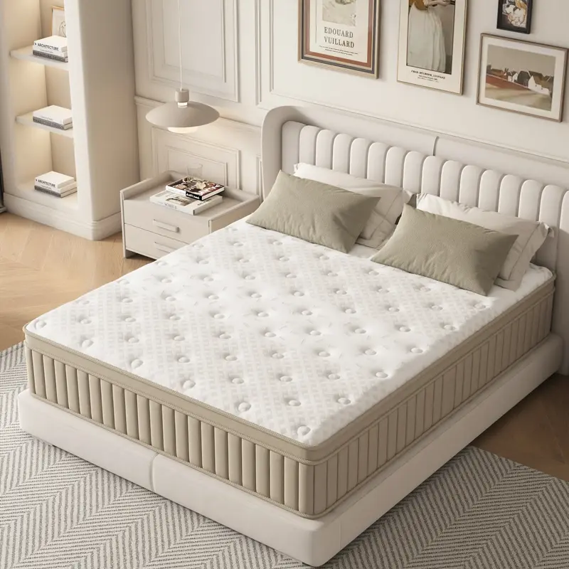 10/12/14 Hybrid Foam Mattress in a Box, Gel Memory Foam and Pocket Springs, Medium Firm, with Strong Edge Support for Press...