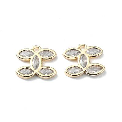 Brass Micro Pave Cubic Zirconia Pendants