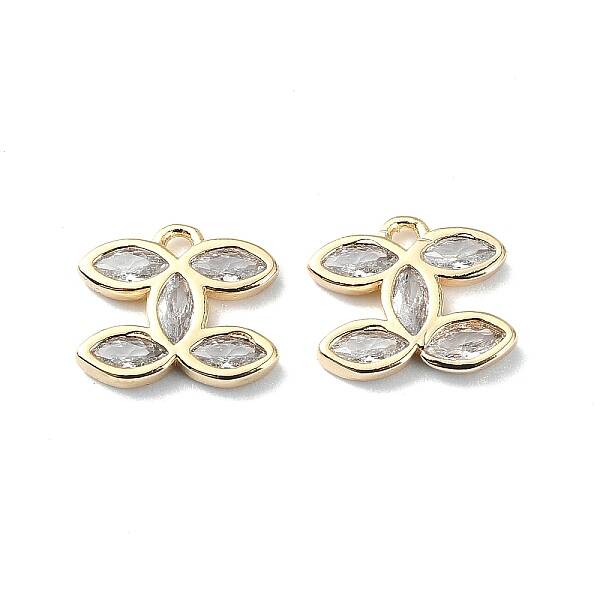 Brass Micro Pave Cubic Zirconia Pendants